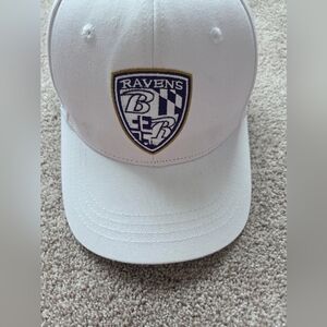 Rave White Cap with Blue and Gold Logo
